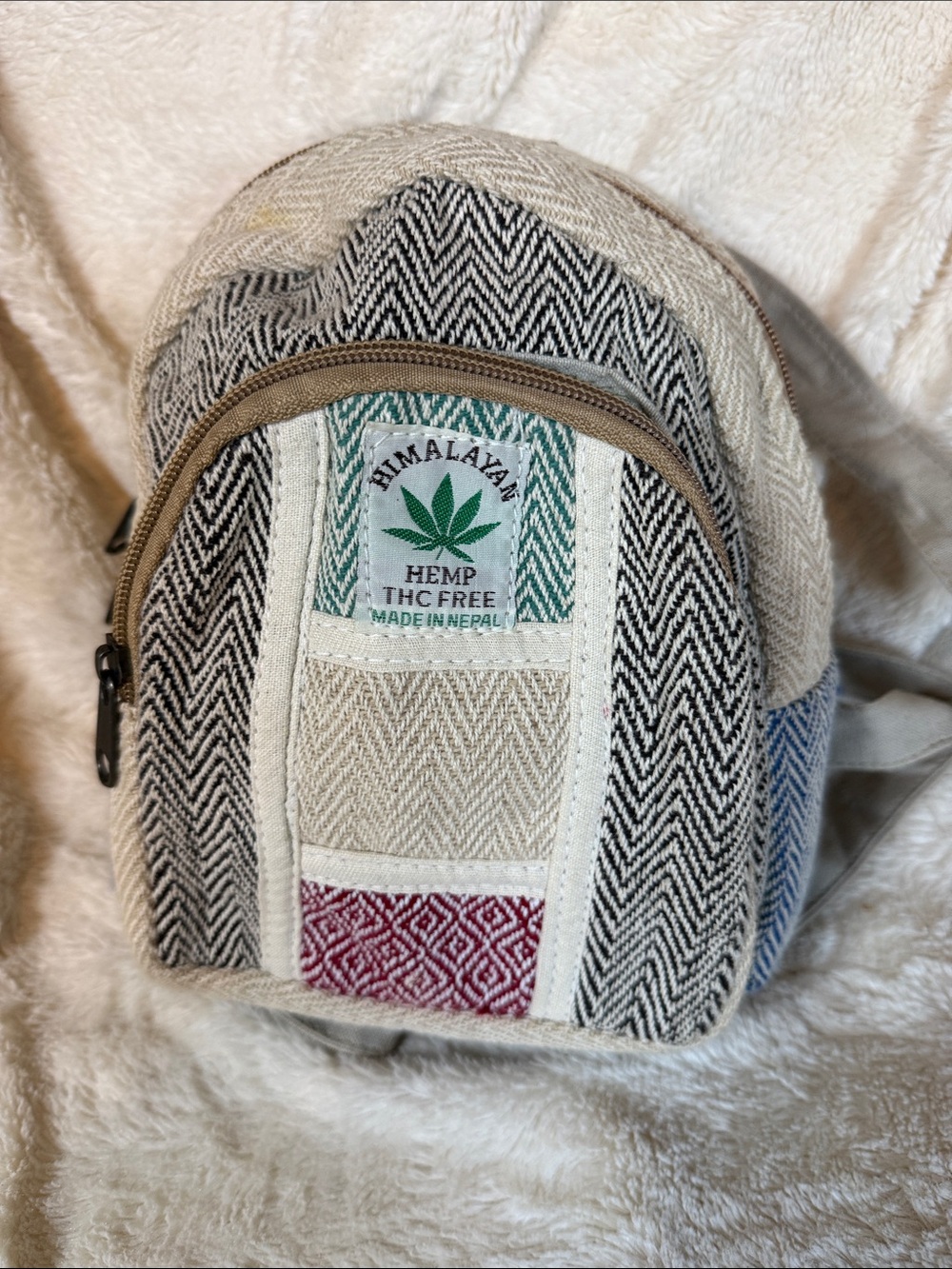 Small Men’s Patchwork Sling Bag - Natural